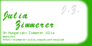 julia zimmerer business card